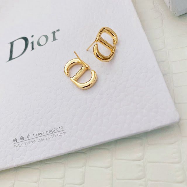 Dior飾品 迪奧經典熱銷款復古銅色耳環 經典款金色耳釘  zgd1266